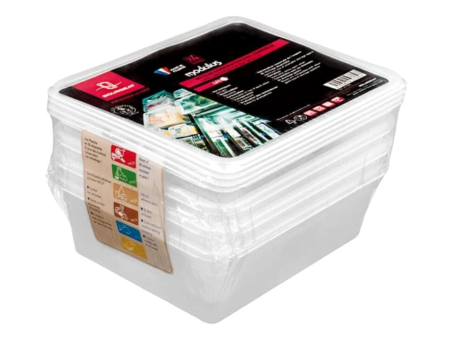 Boîte Modulus Rigide GN 1/2 - 4 Boîtes - 32,5 X 26,5 X 15 Cm - Matfer