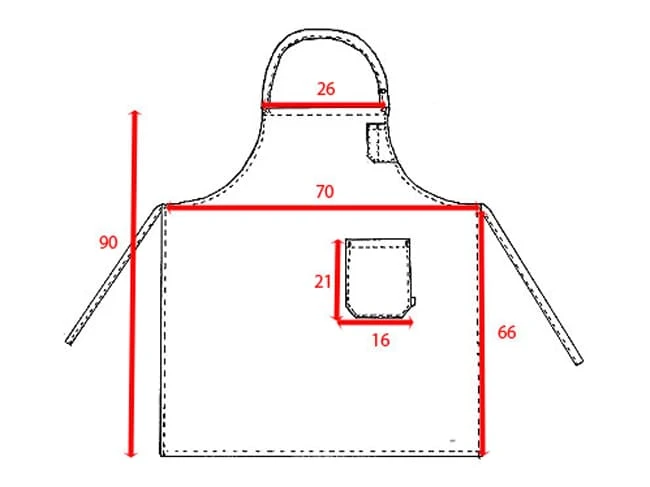 Tablier Loti Brodé "Meilleur Du Chef" - Noir (broderie Fil Blanc) - Robur – Image 3